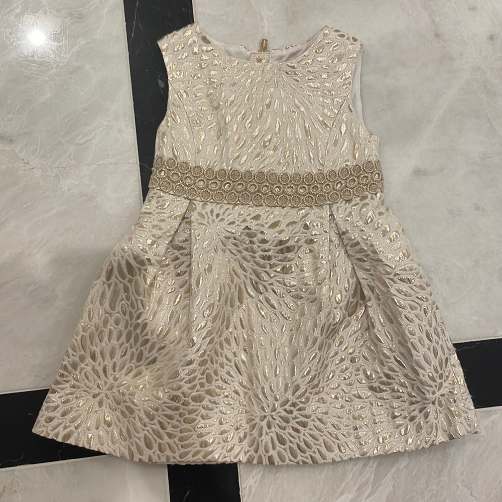 Like new gold Lilly Pulitzer girls formal dress size 2T